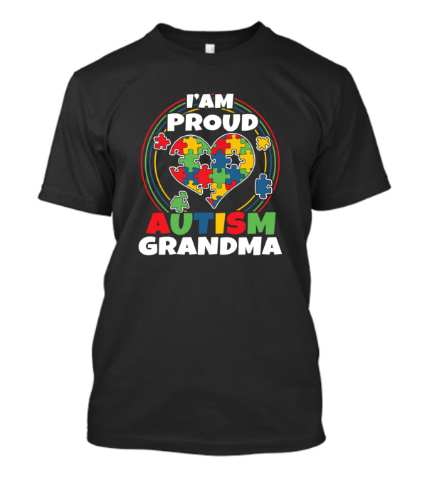 I'm Proud Autism Grandma Puzzle Heart Awareness T-Shirt