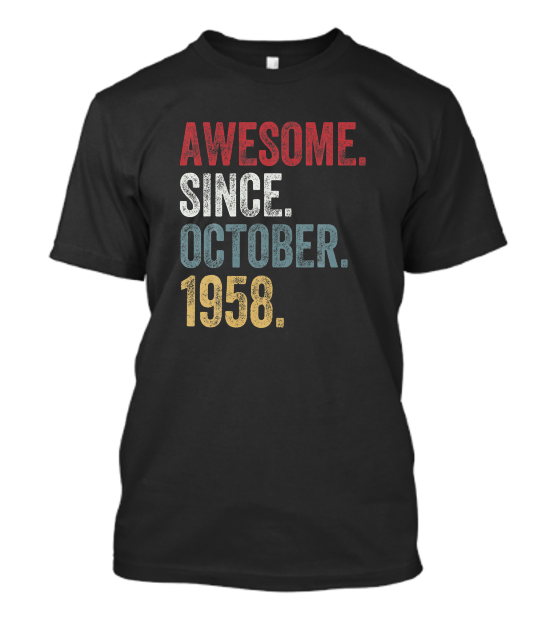 Awesome Since October 1958 Vintage Birthday 62Nd T-Shirt