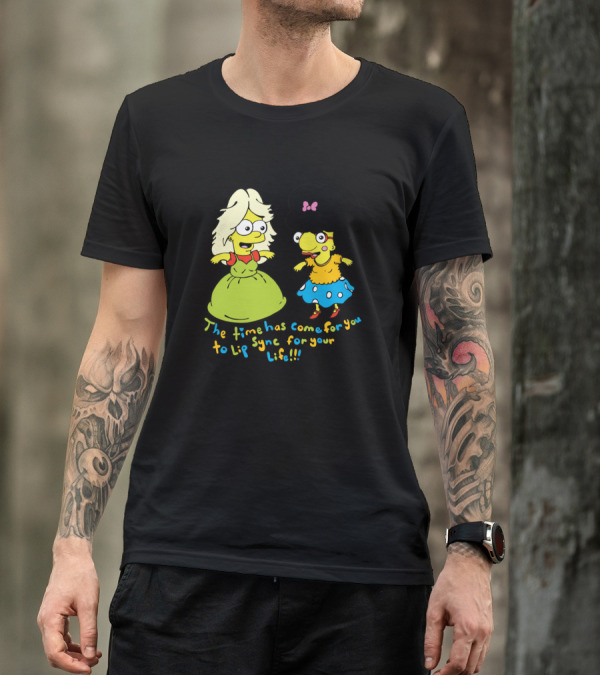 Drag Queens Lip Sync For Your Life Cartoon Characters T-Shirt