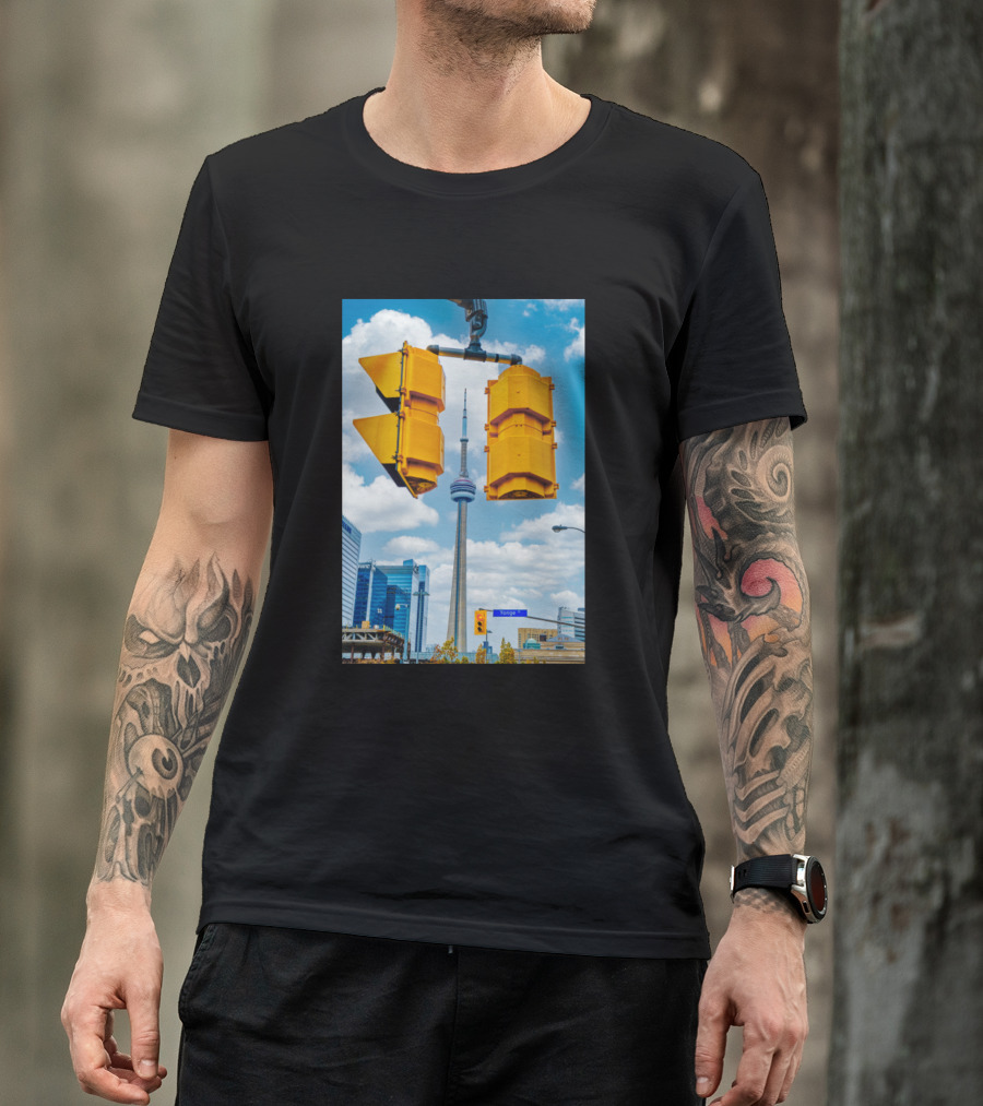CN Tower Yonge Street Toronto Cityscape Between The Lights T-Shirt