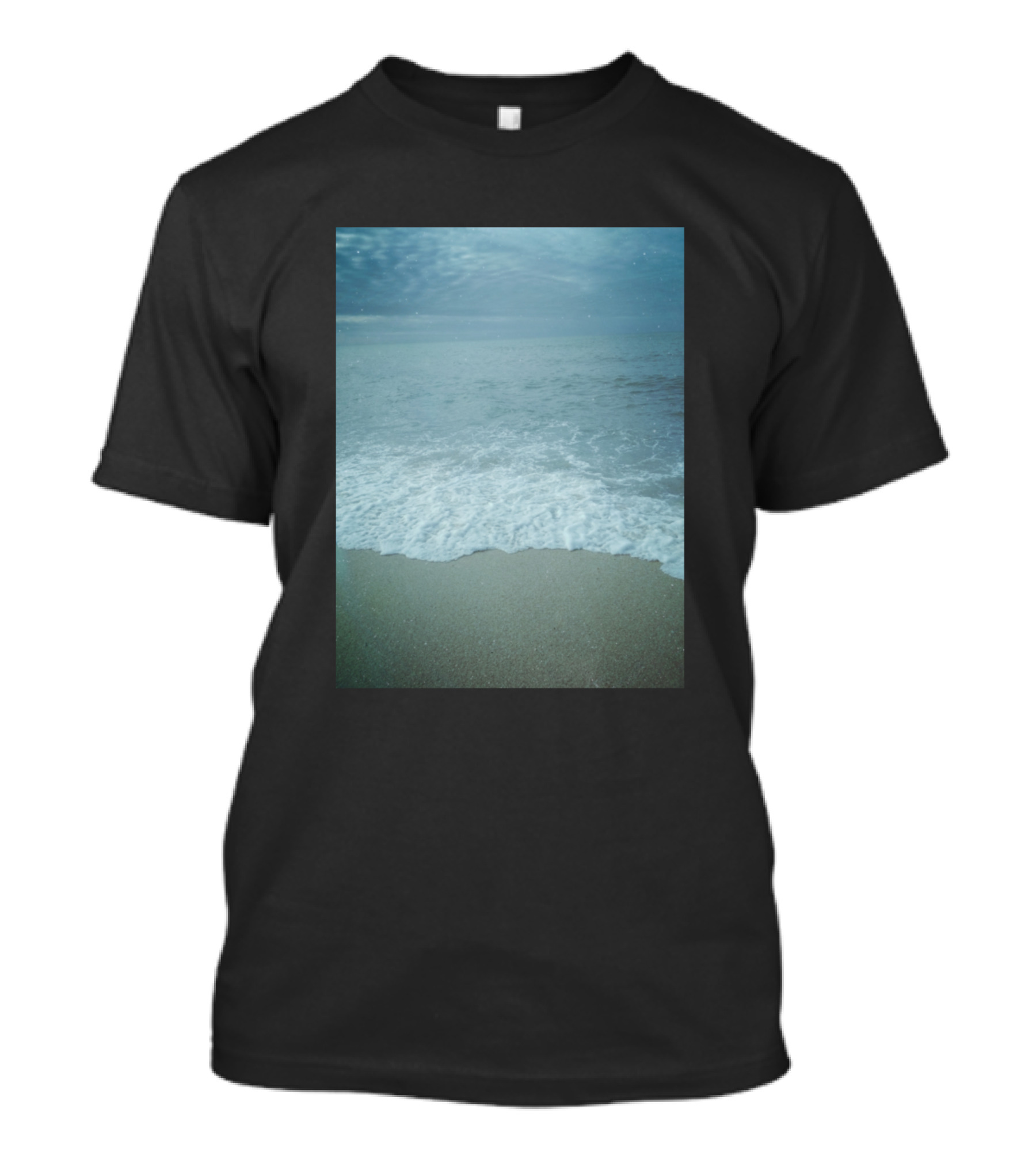Blue Ocean Waves Serenity On Sandy Shore T-Shirt