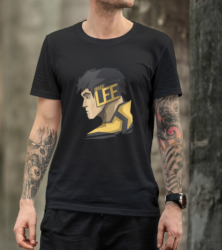 Bruce Lee Geometric Yellow Suit T-Shirt