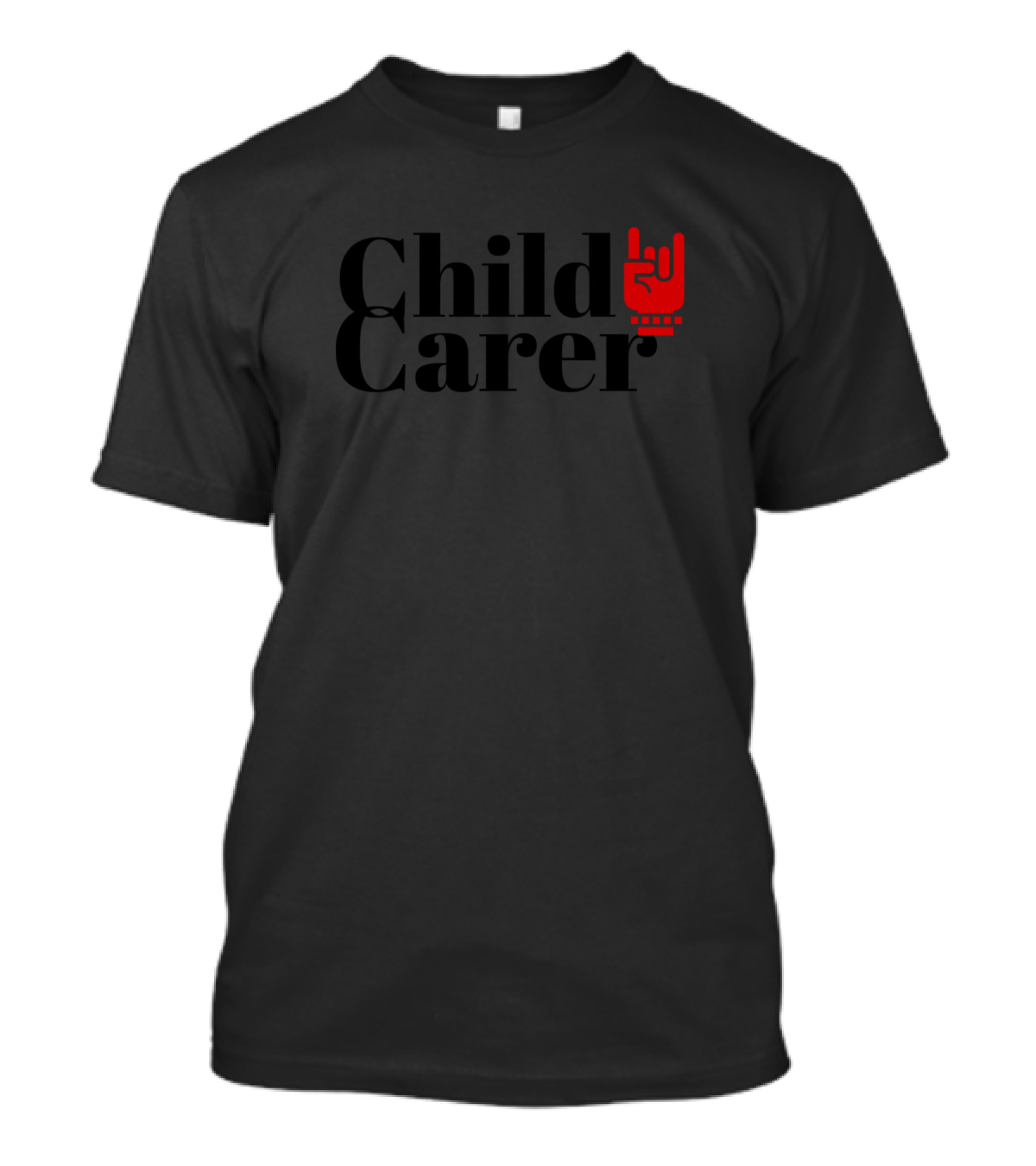 Child Carer Rock Hand Sign T-Shirt