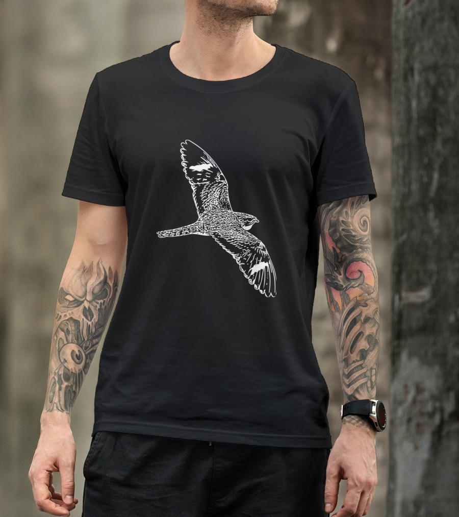 Common Nighthawk White Bird T-Shirt