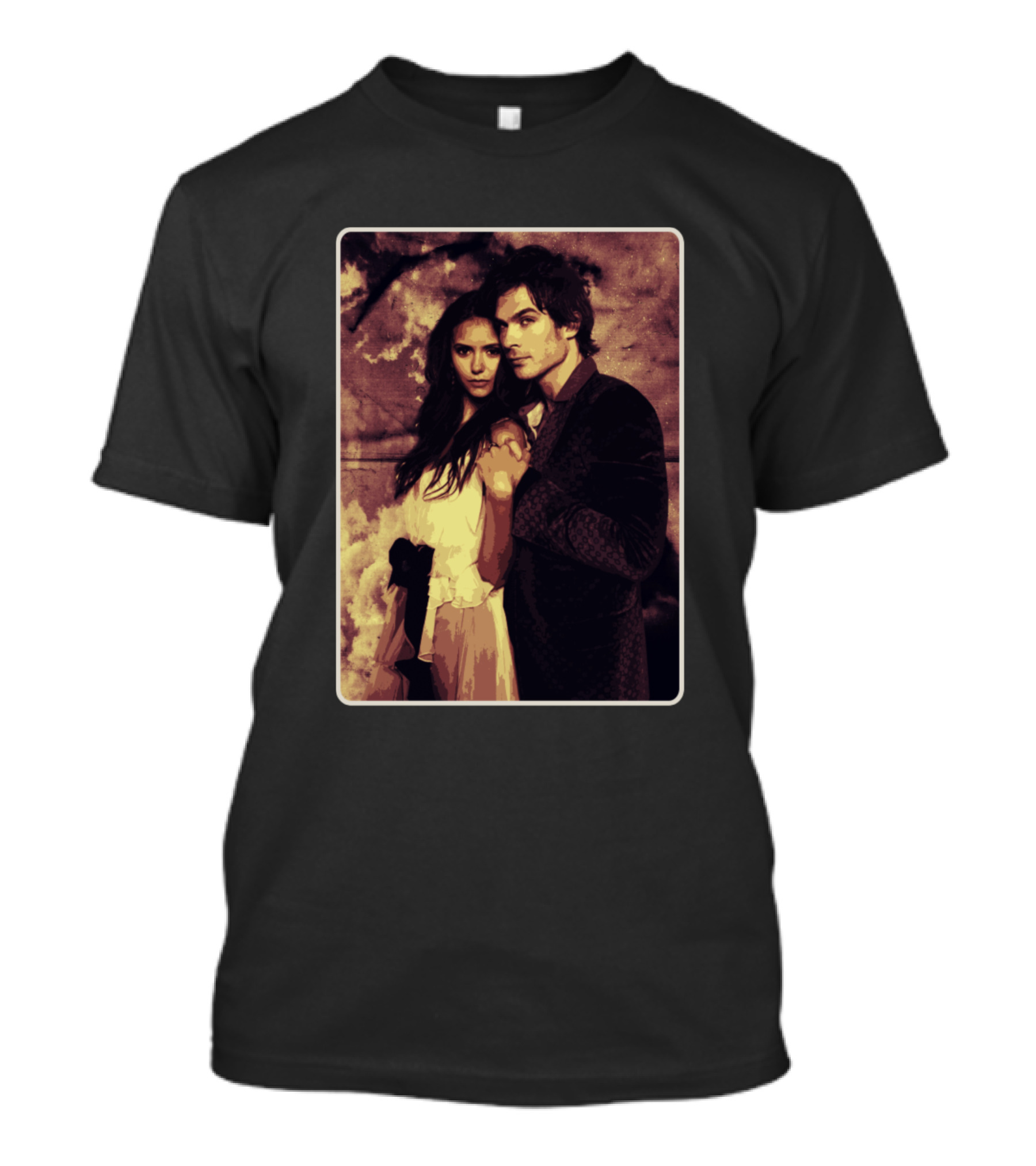 Damon Elena Delena Tvd Scene Romantic T-Shirt