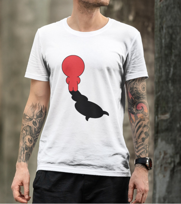 Devilinside Red Figure With Devil Shadow T-Shirt