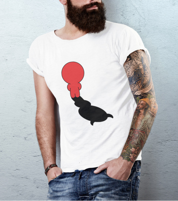 Devilinside Red Figure With Devil Shadow T-Shirt