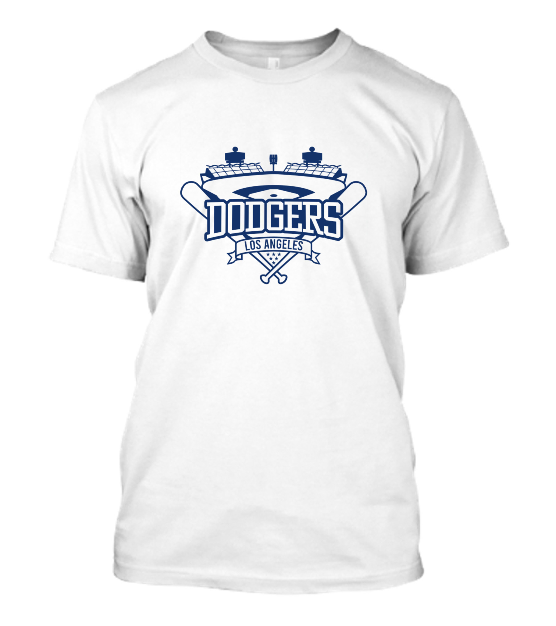 Los Angeles Dodgers Stadium Emblem Baseball Bat T-Shirt
