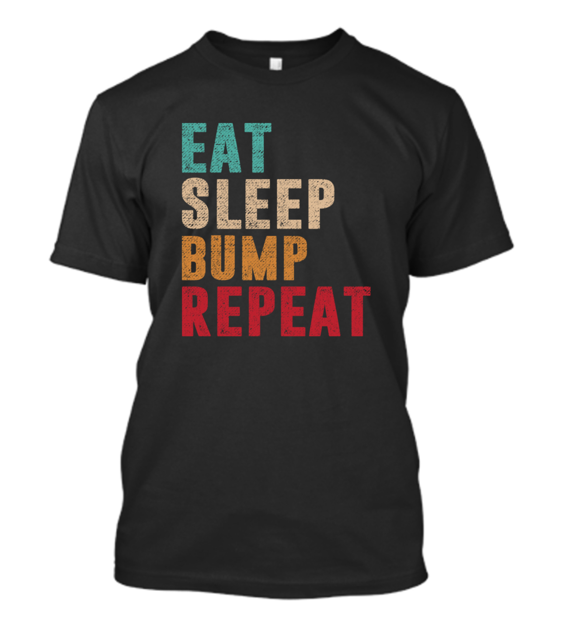 Eat Sleep Bump Repeat Retro T-Shirt