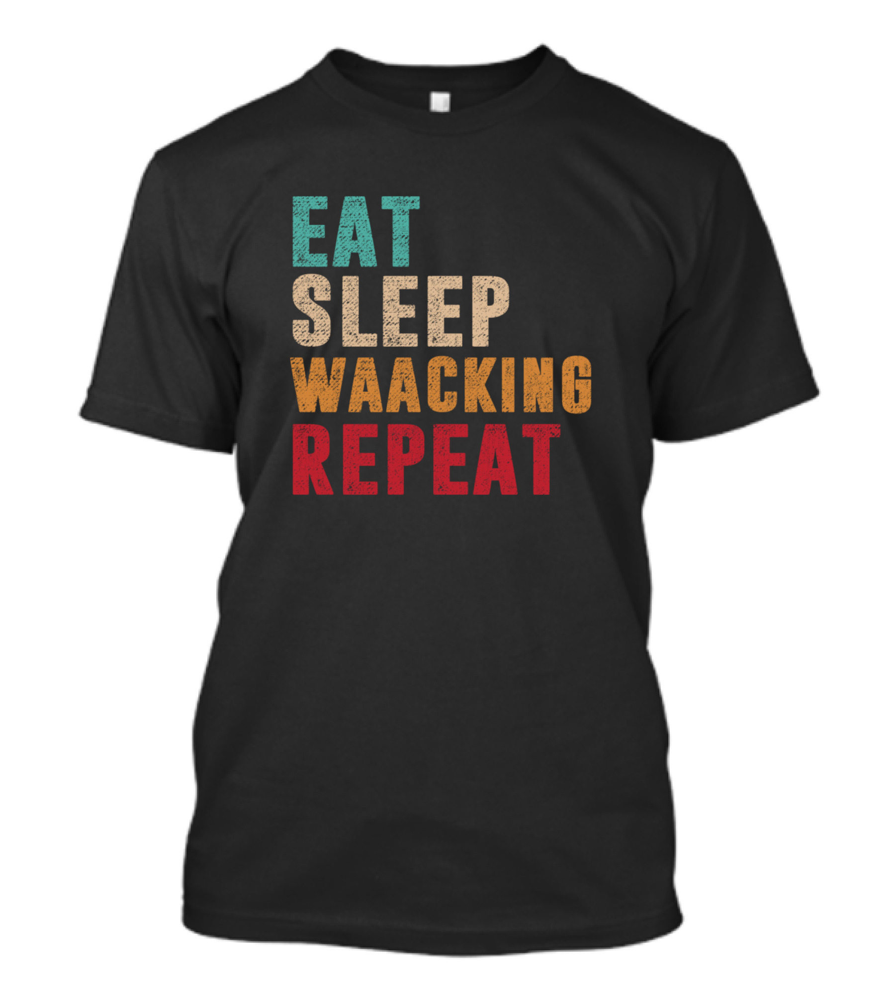 Eat Sleep Waacking Repeat Colorful Lifestyle Sequence T-Shirt