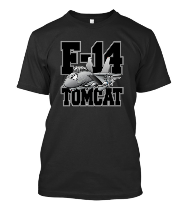 F-14 Tomcat Military Fighter Jet Aircraft Cartoon T-Shirt
