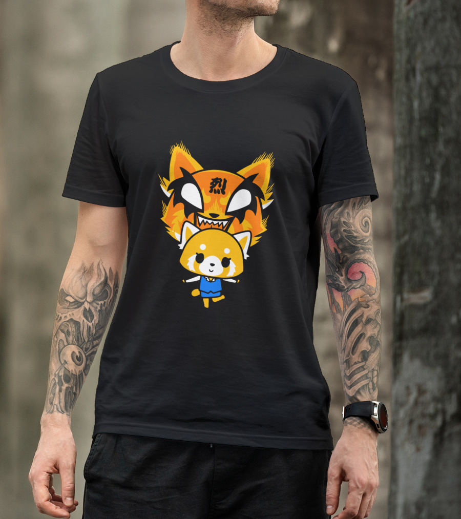 Aggretsuko Hidden Rage Kawaii Face Duo T-Shirt