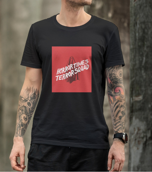 Horror Times Terror Squad Ghost Vintage Horror Movie T-Shirt