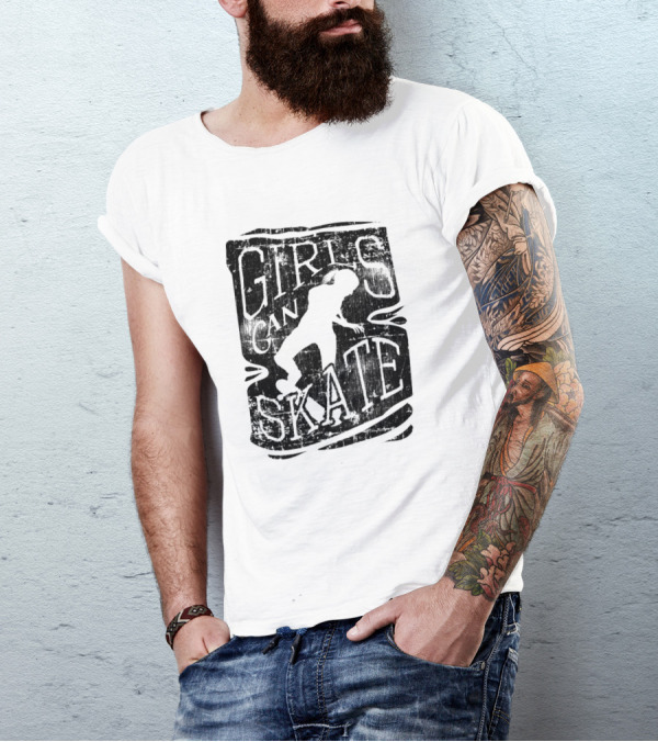 Girls Can Skate Skater Girl T-Shirt