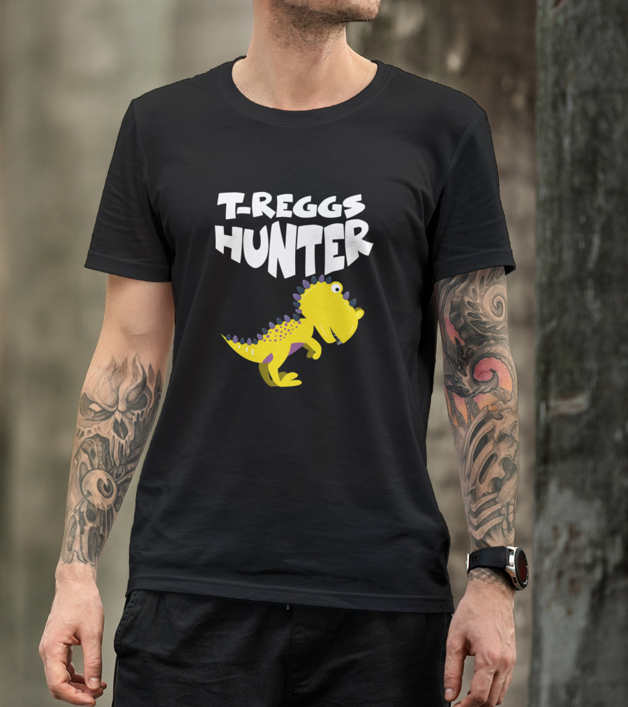 T-Reggs Hunter Egg Hunter Rex Easter T-Shirt