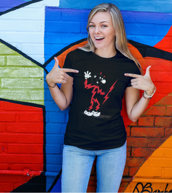 Electrical Power Power Boy Lightning Character T-Shirt