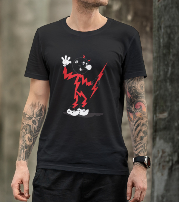 Electrical Power Power Boy Lightning Character T-Shirt