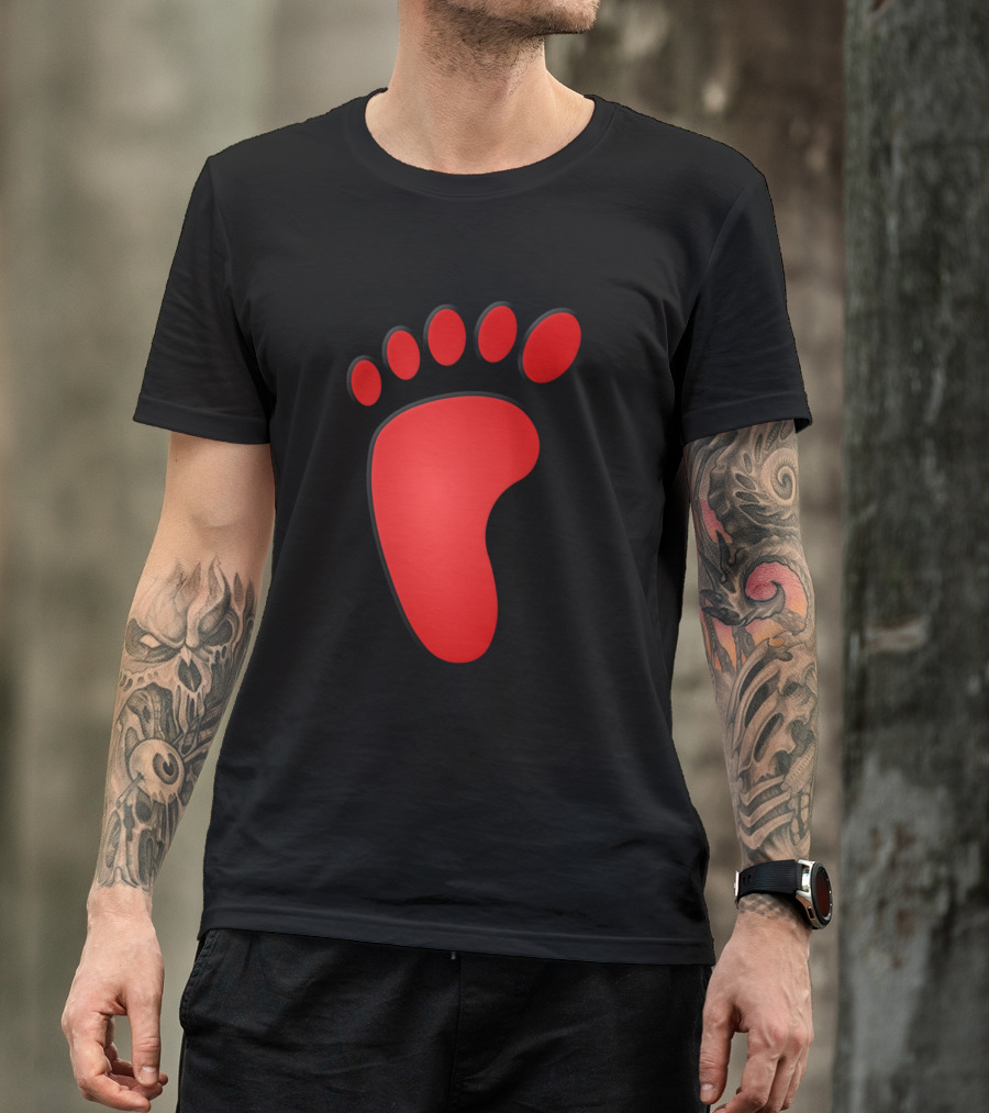 Foot Clan Red Footprint T-Shirt