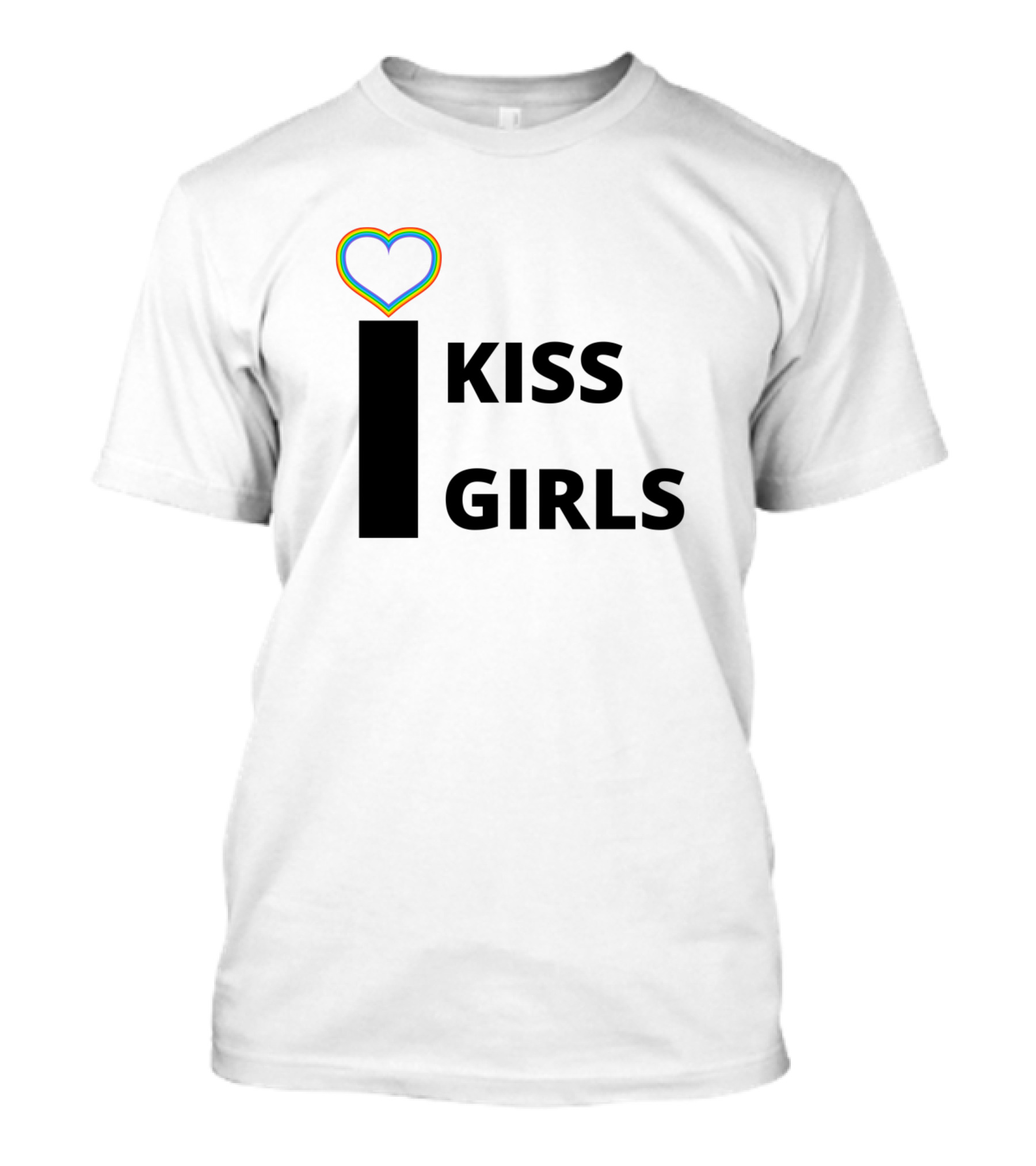 I Heart Rainbow Kiss Girls Pride T-Shirt