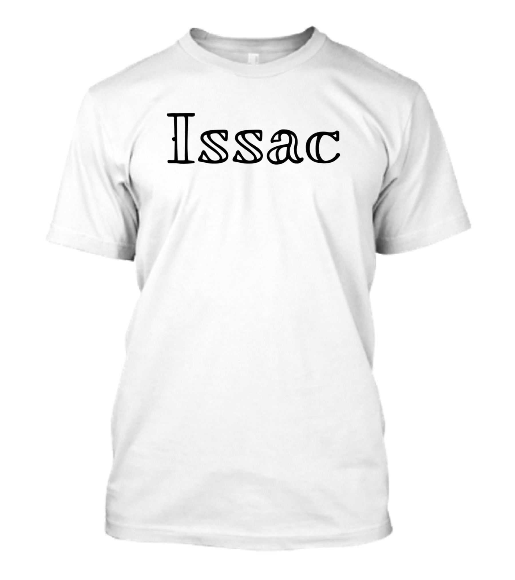 Issac Text Dark Minimalist T-Shirt