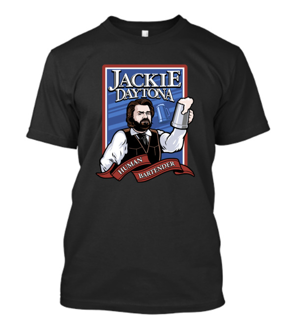 Jackie Daytona Human Bartender Illustration With Beer Mug T-Shirt