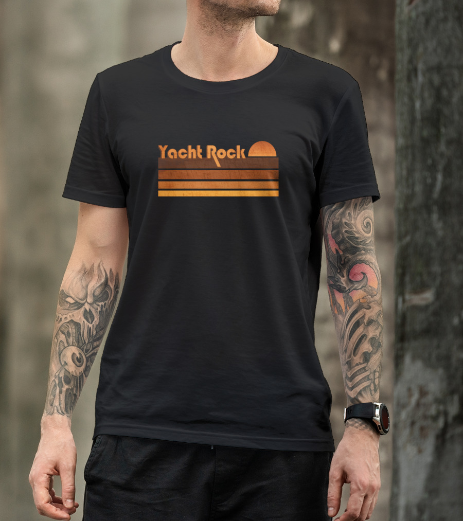 Yacht Rock 80s Vintage Sunset Stripes T-Shirt