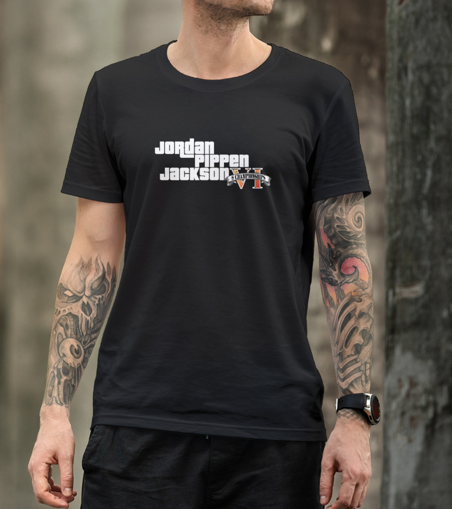 Jordan Pippen Jackson VI Championships T-Shirt