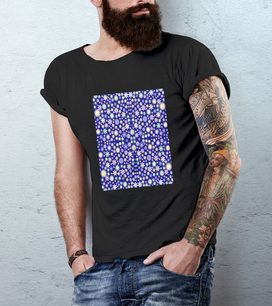 Hawaiian Floral Pattern With Vibrant Blossoms T-Shirt
