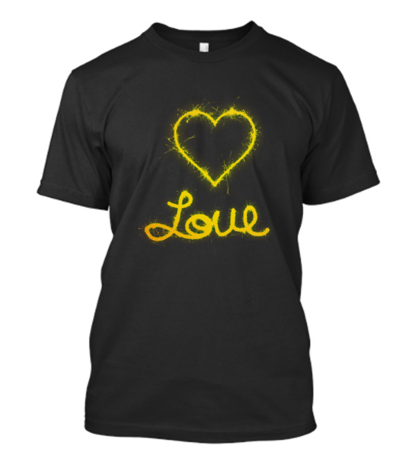 Love Heart Valentine Sparkle T-Shirt
