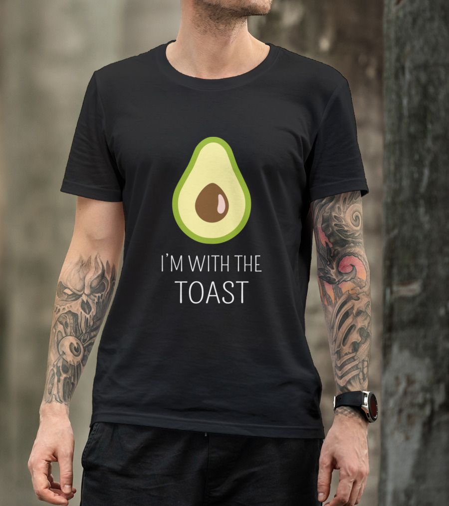 I'm With The Toast Avocado Icon Funny T-Shirt