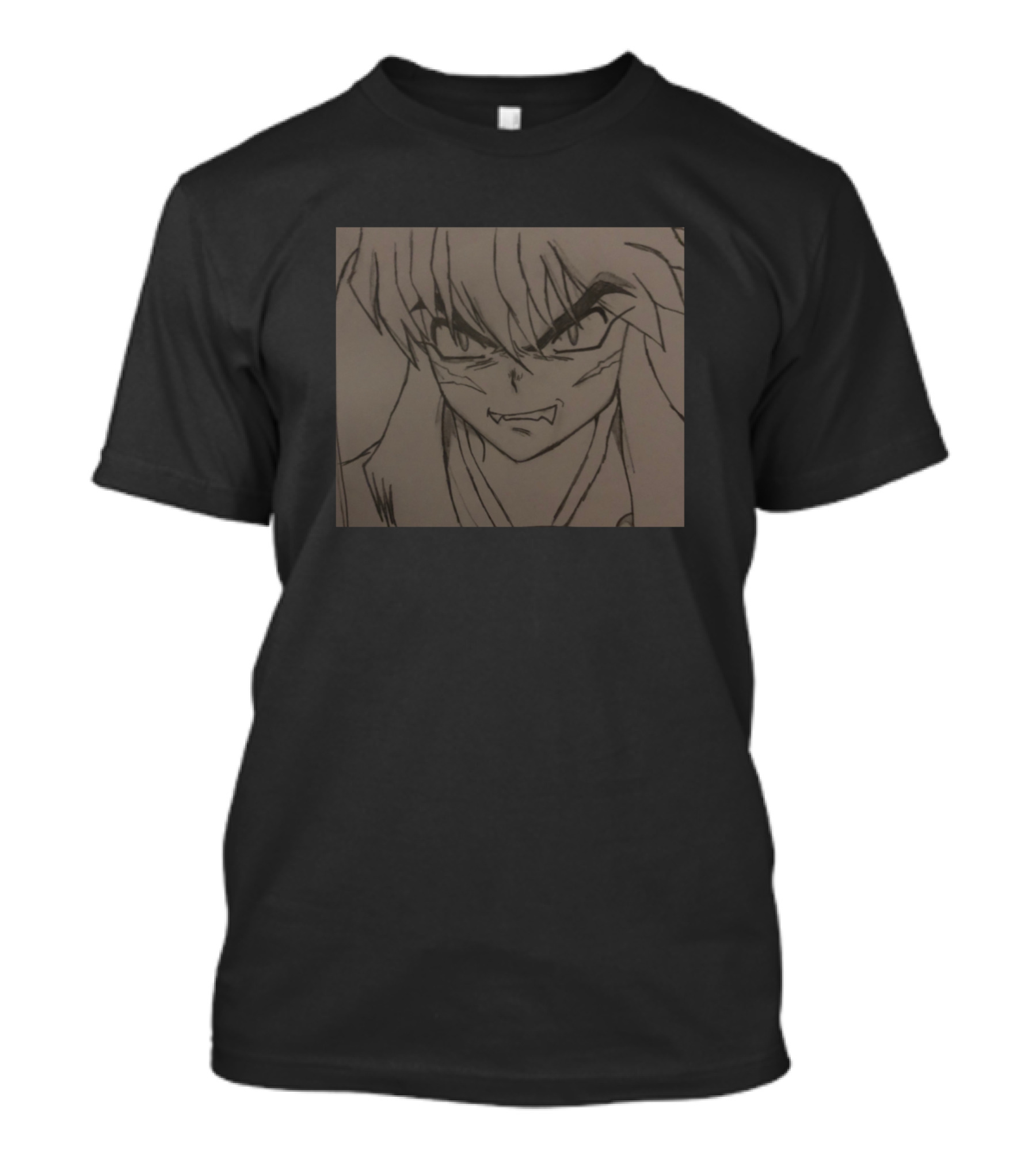 Inuyasha Anime Character Sketch Drawing Manga T-Shirt