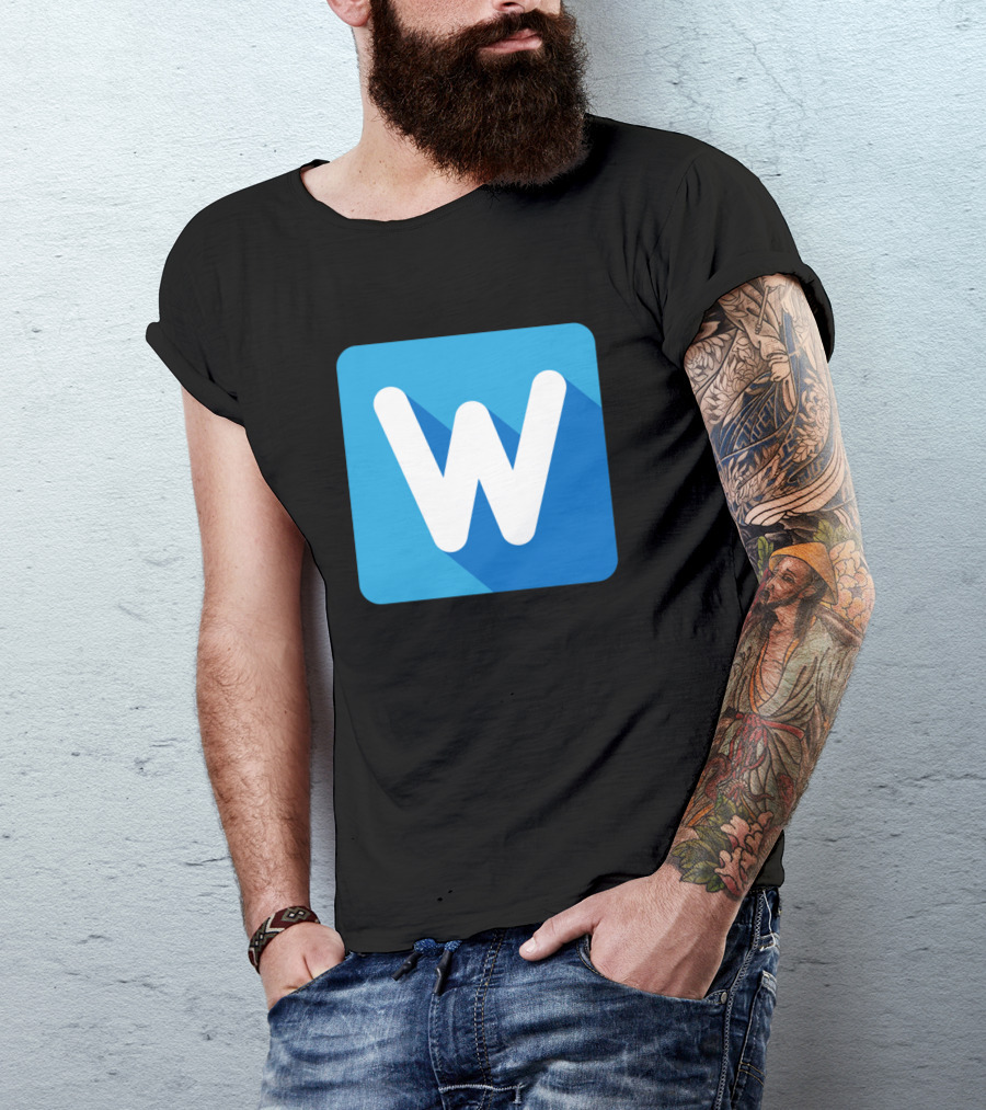 W Box Letter Colorful Alphabet T-Shirt