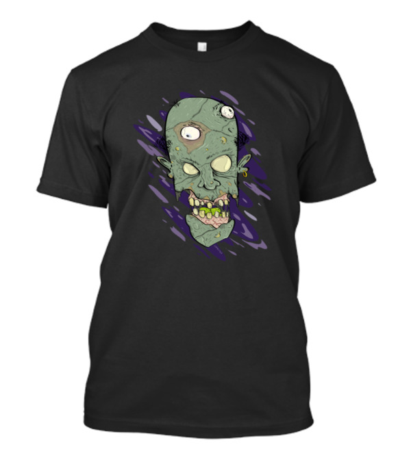Mr Four Eyes Zombie Monster Head T-Shirt