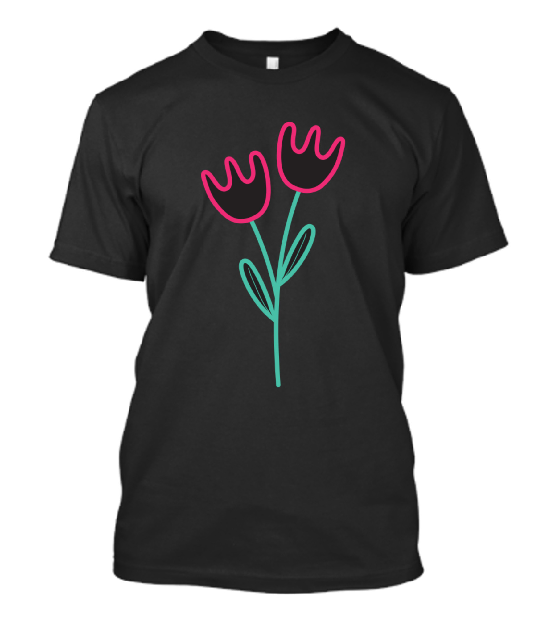 Neon Flowers Tulip Line T-Shirt
