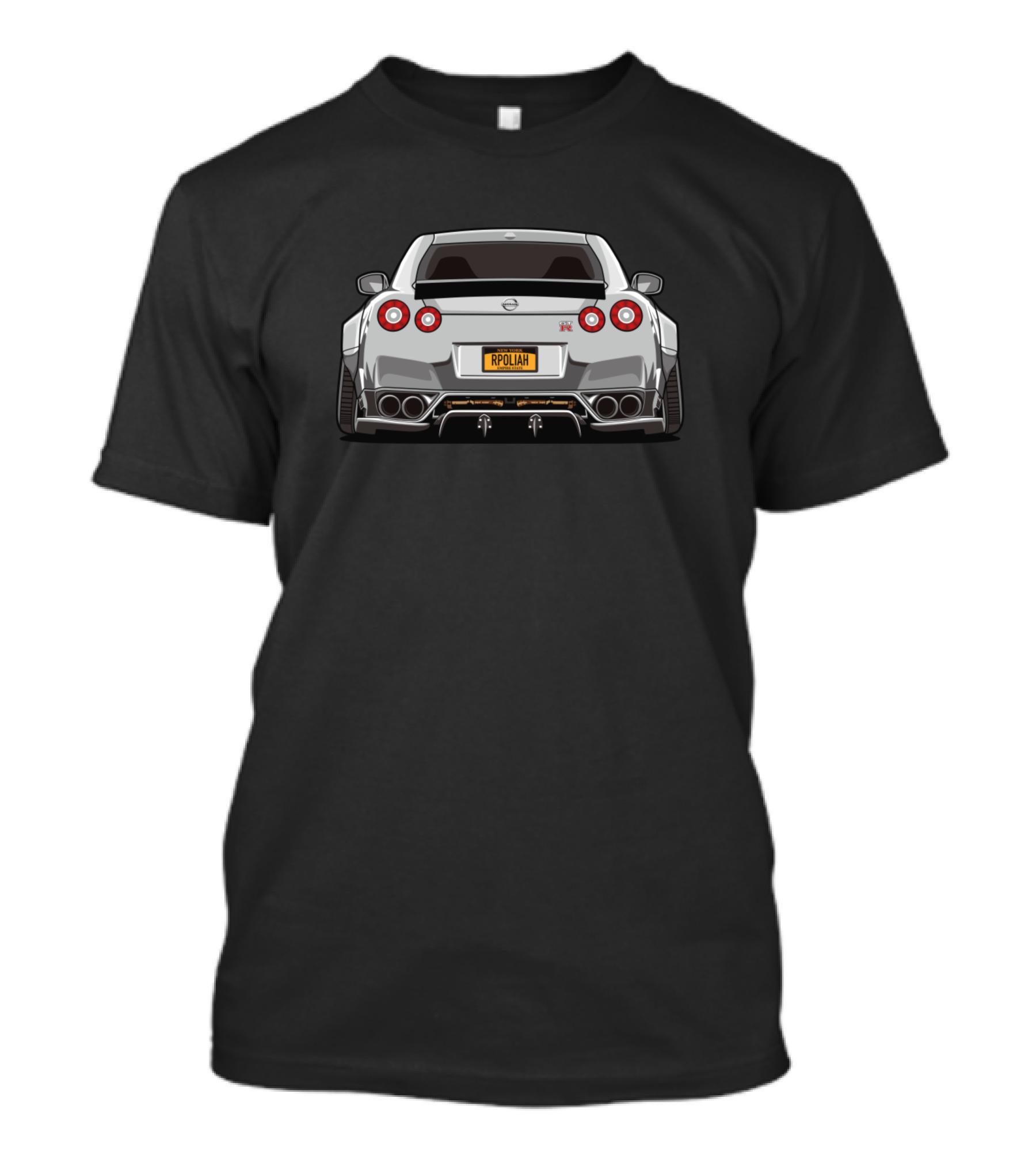 Nissan GTR Back View License Plate RPOLIAH T-Shirt