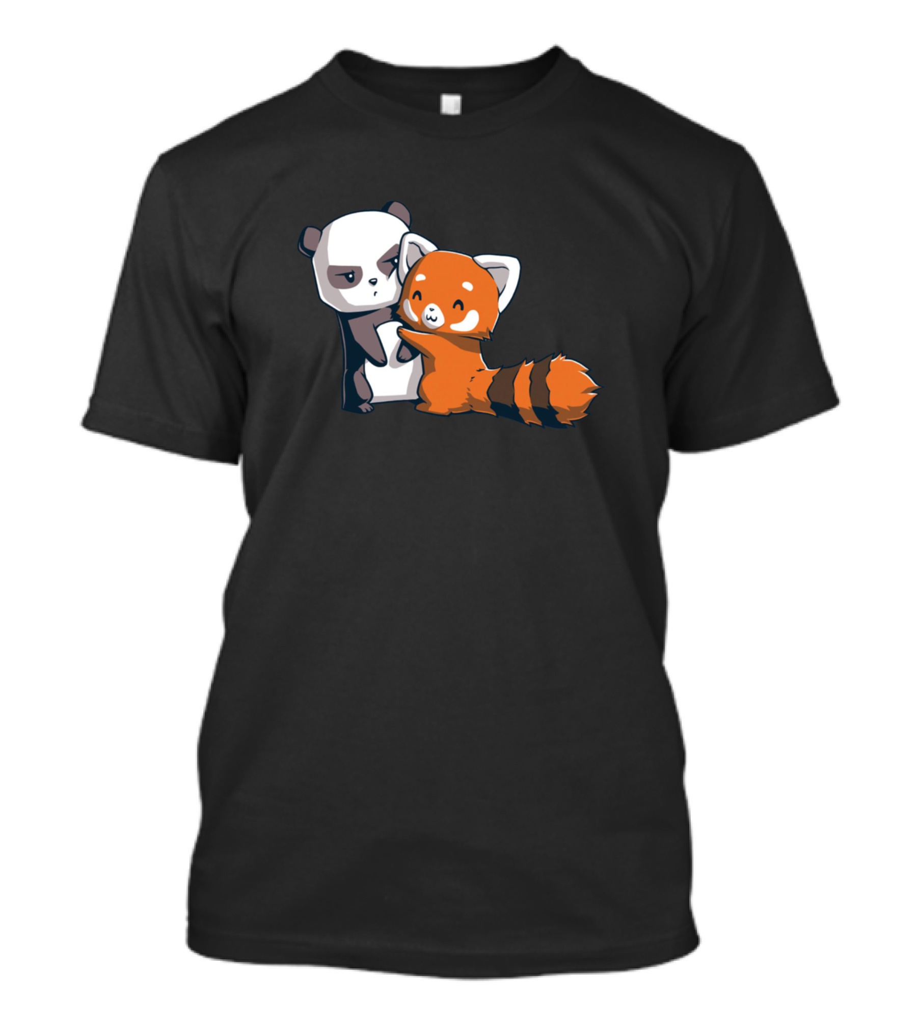 Panda Embracing Red Fox T-Shirt
