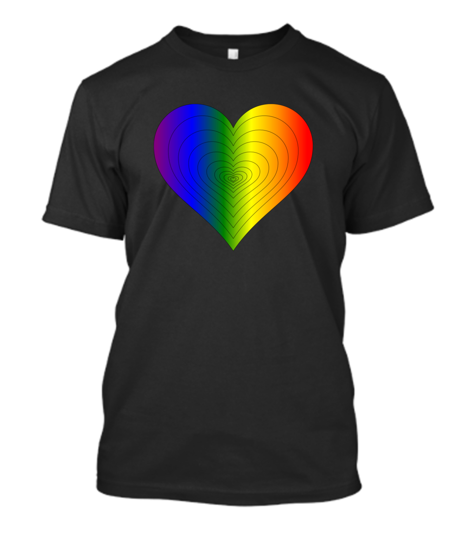 Regenbogen Herz Buntes Liebessymbol T-Shirt