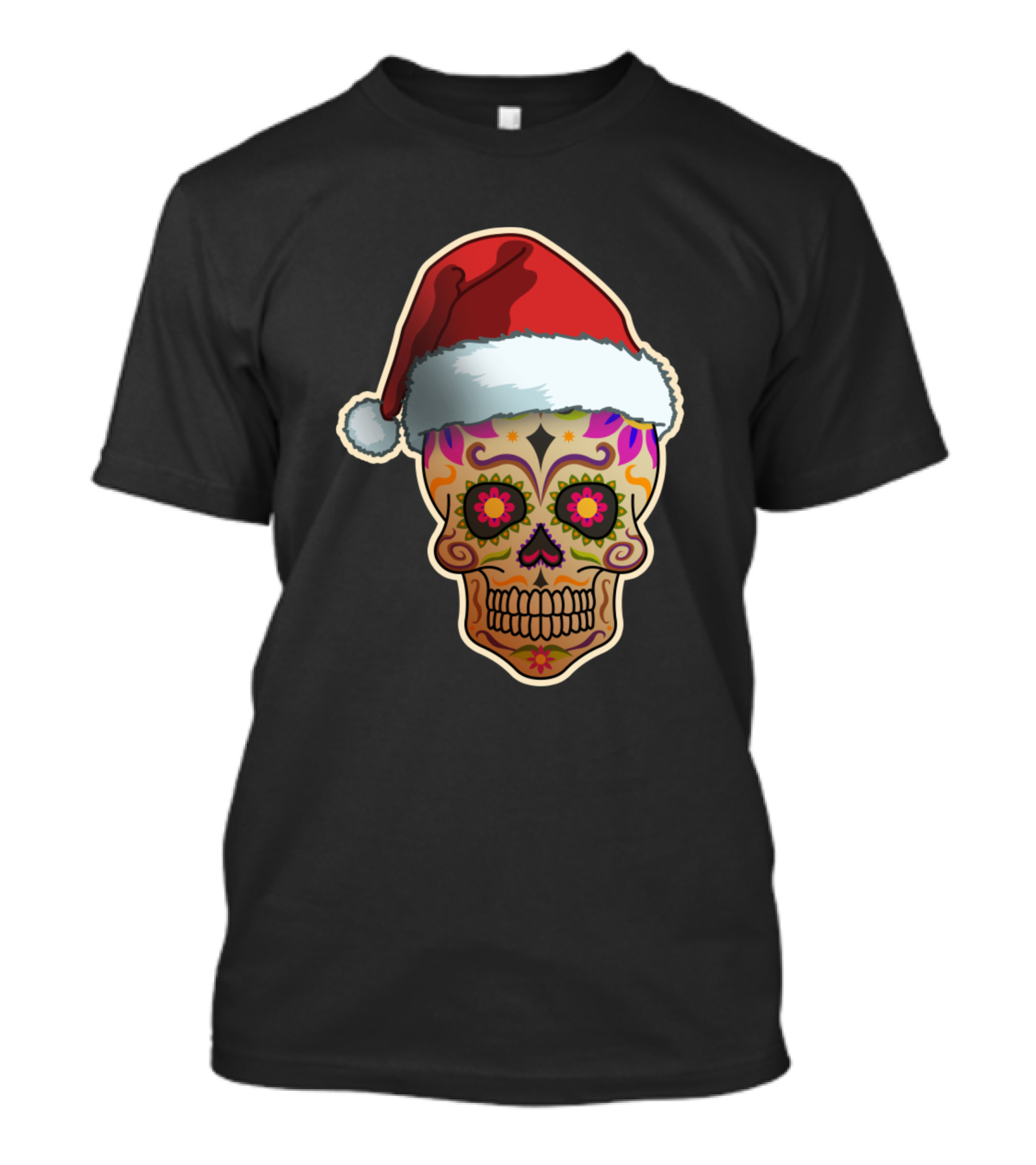 Santa Claus Sugar Skull T-Shirt