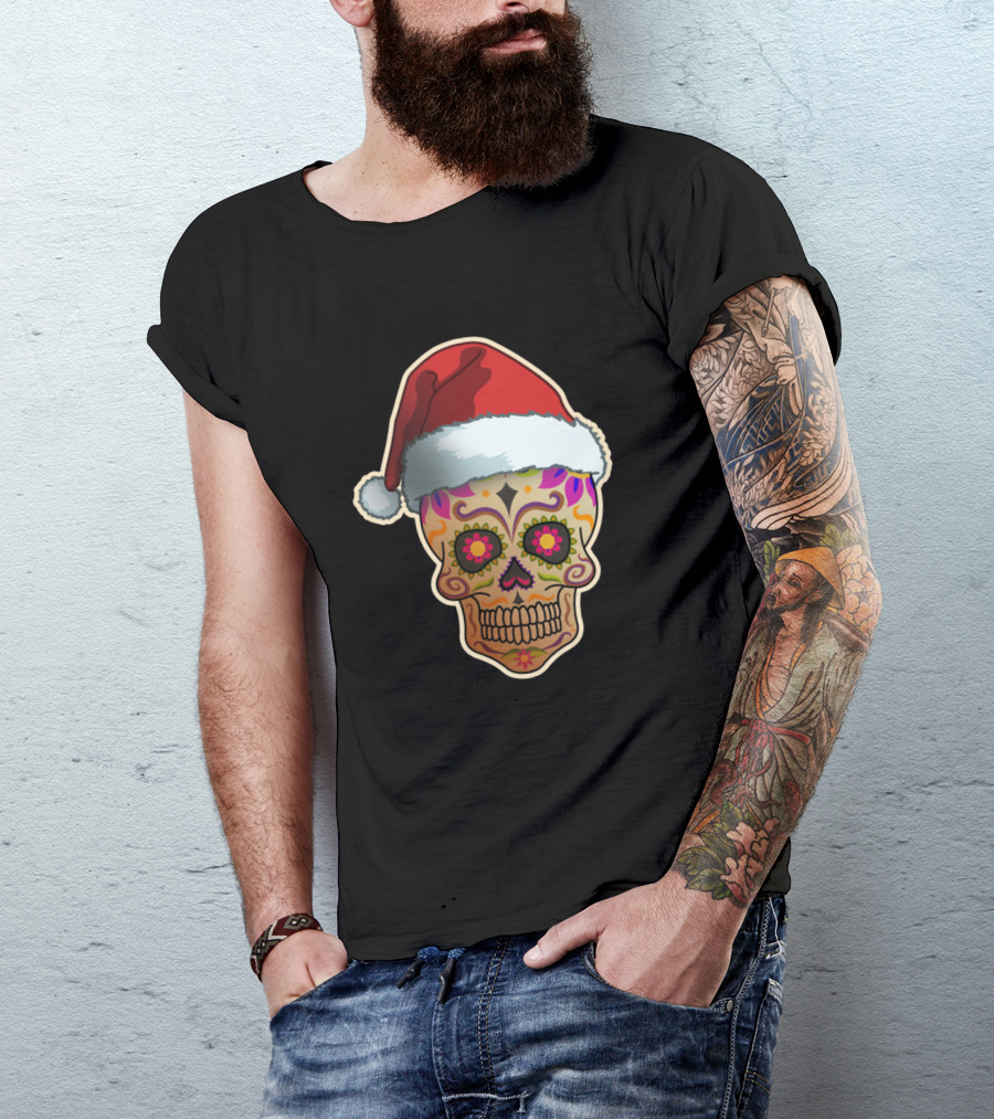 Santa Claus Sugar Skull T-Shirt