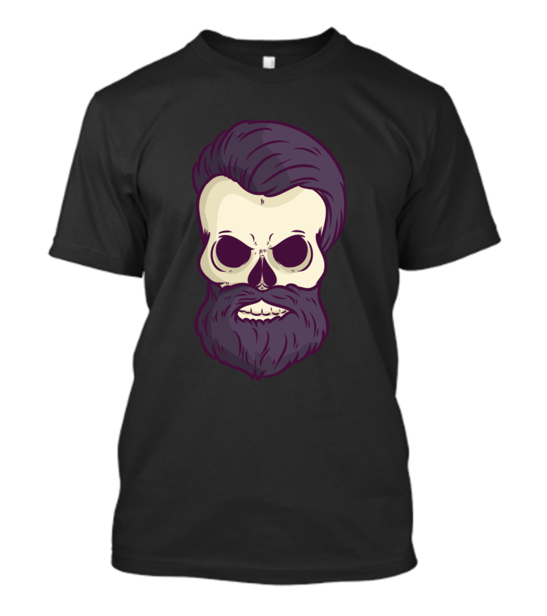 Skull Hipster Beard Love T-Shirt