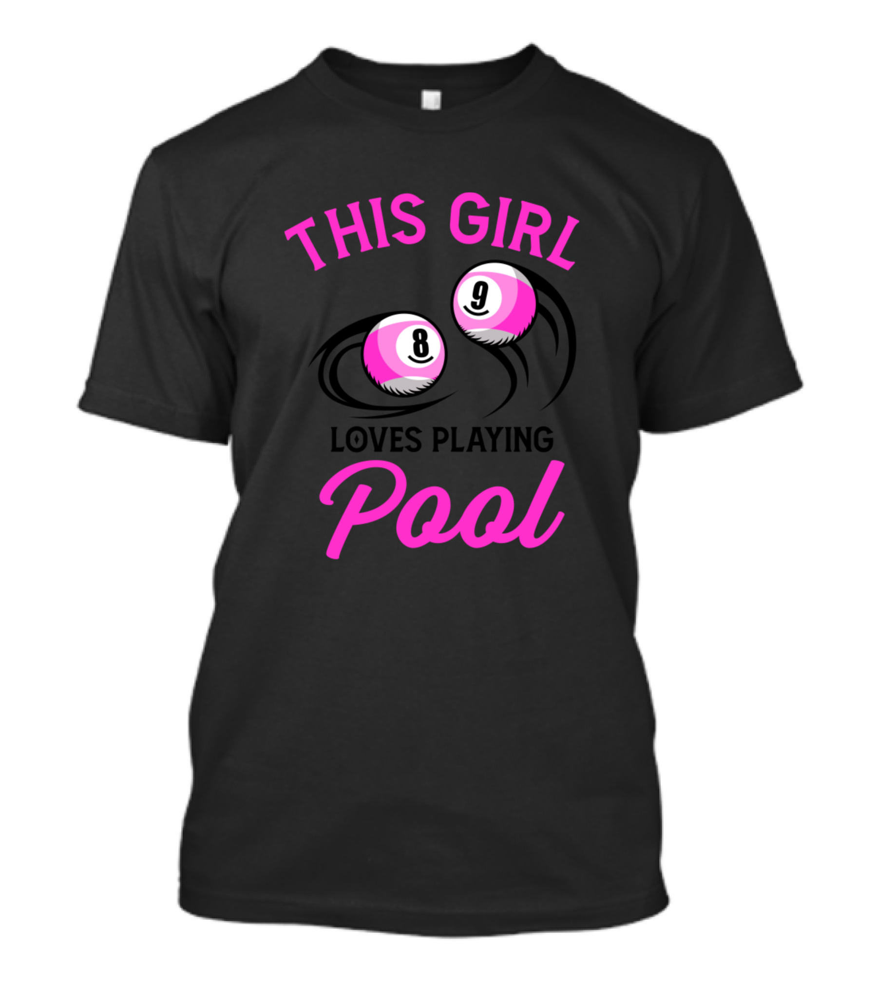 This Girl Loves Playing Pool 8 9 Balls T-Shirt