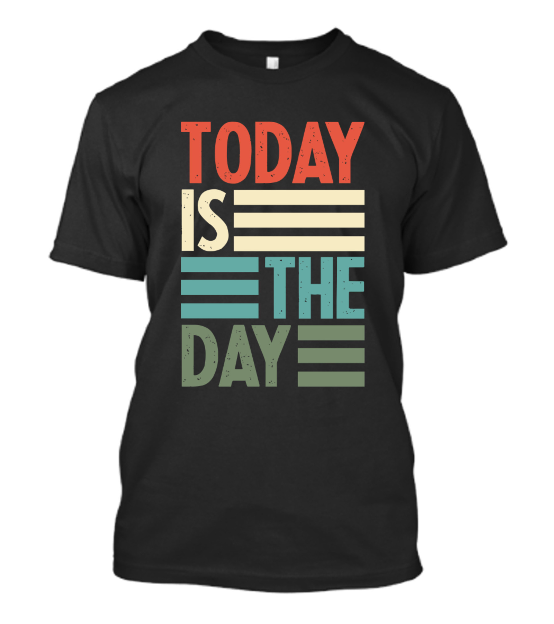 Today Is The Day Adoption Text Retro Stripes T-Shirt