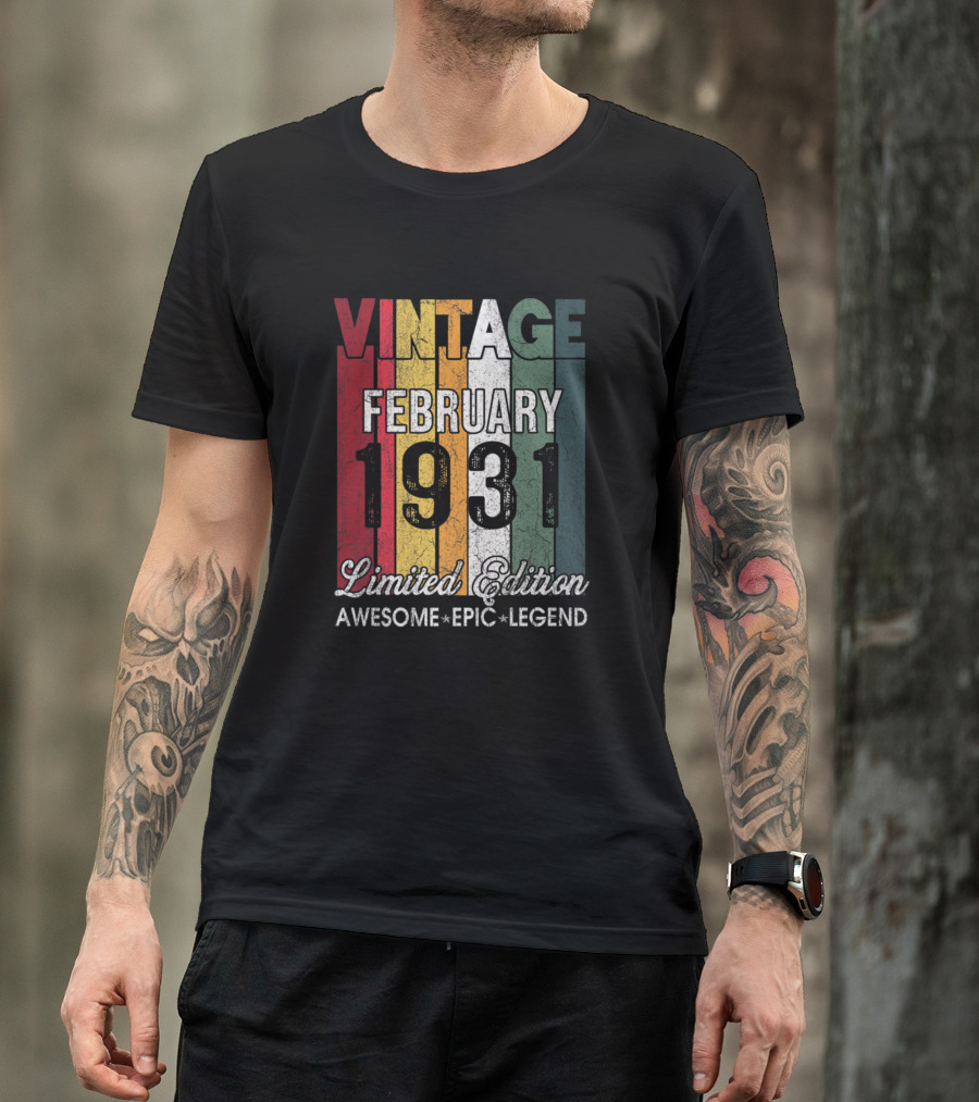 Vintage February 1931 Awesome Epic Legend T-Shirt