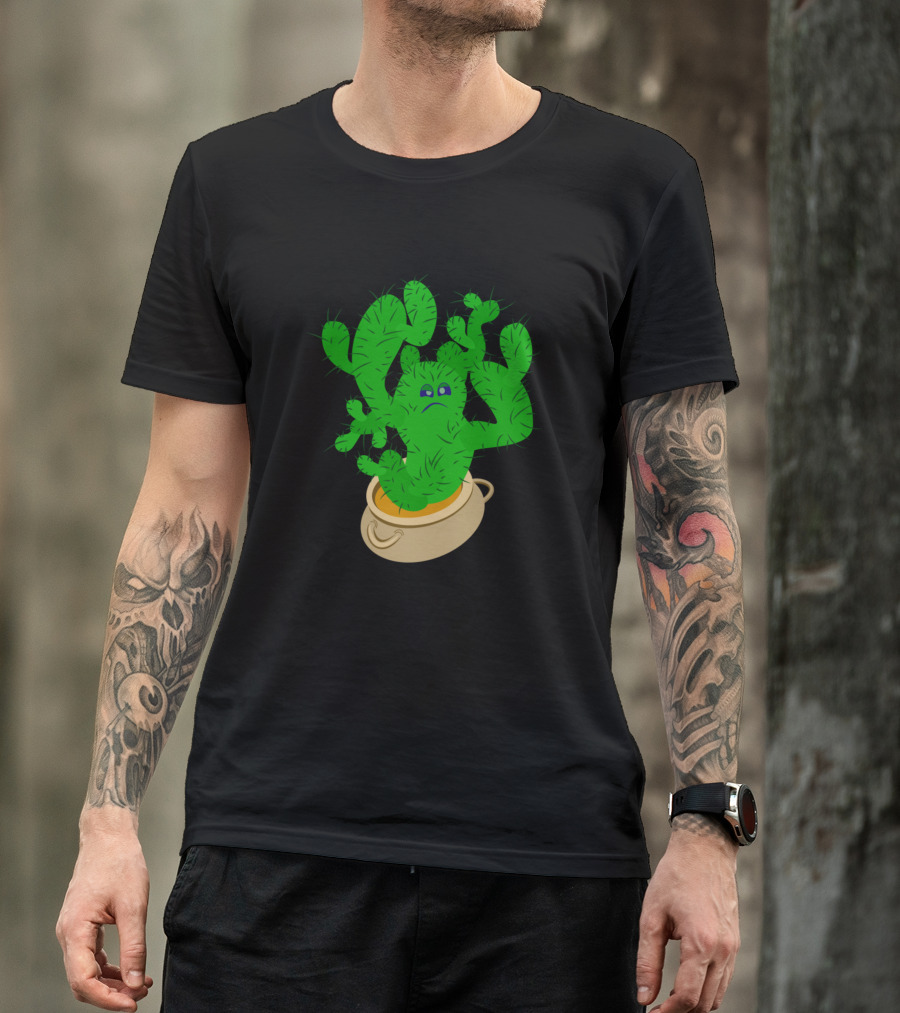 Wild And Angry Cactus In Pot T-Shirt