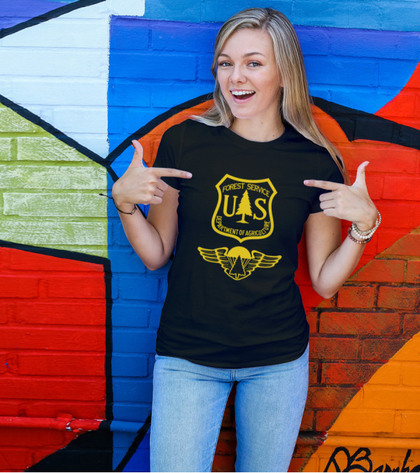 Forest Service US Department Of Agriculture Emblem And Wings T-Shirt