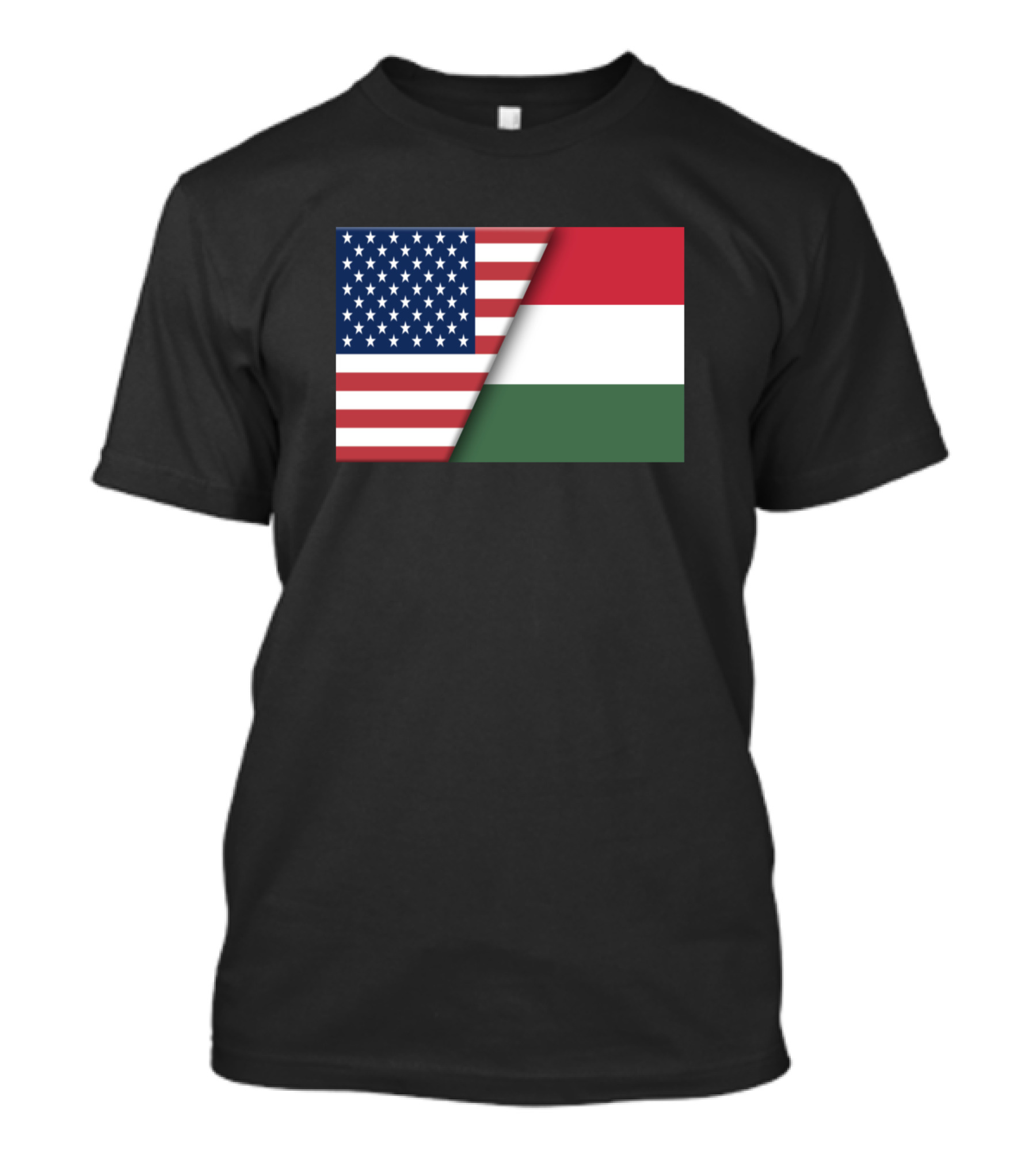 Usa Flag Hungary Hungarian Flag Immigrant Ancestry Dual Heritage T-Shirt