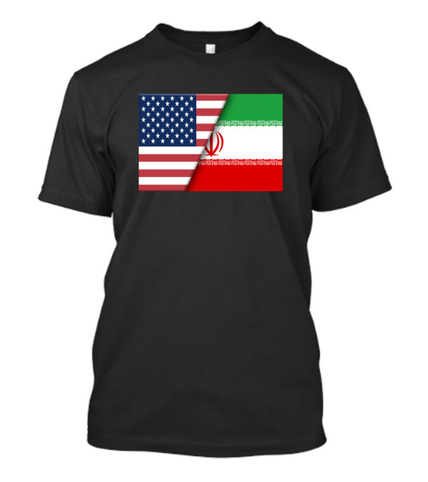 USA Flag Iran Iranian Immigrant Ancestry Home T-Shirt