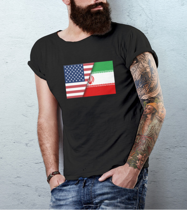 USA Flag Iran Iranian Immigrant Ancestry Home T-Shirt
