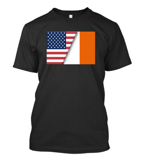 Usa Flag Ireland Irish Flag Immigrant Ancestry Hom Blend T-Shirt