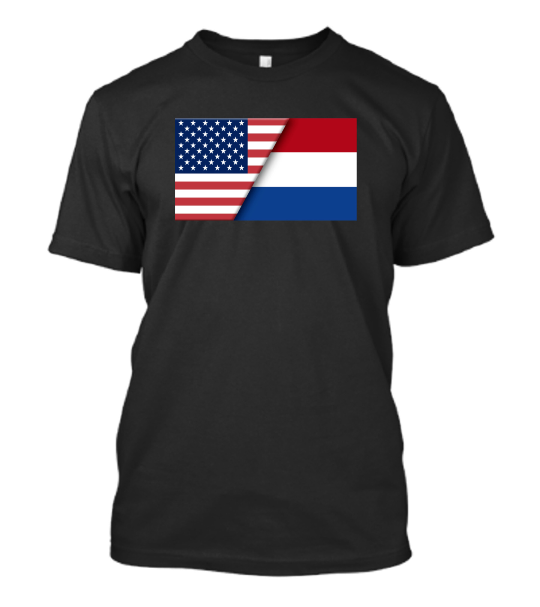 USA Flag Netherlands Dutch Flag Immigrant Ancestry Heritage Connection T-Shirt